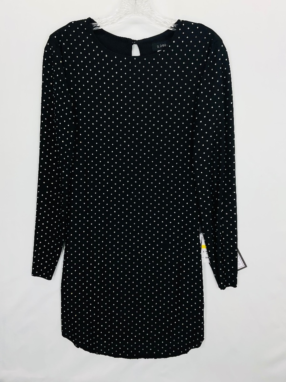 B. Darlin Rhinestone Trim Little Black Dress Holiday Party Dress NWT M